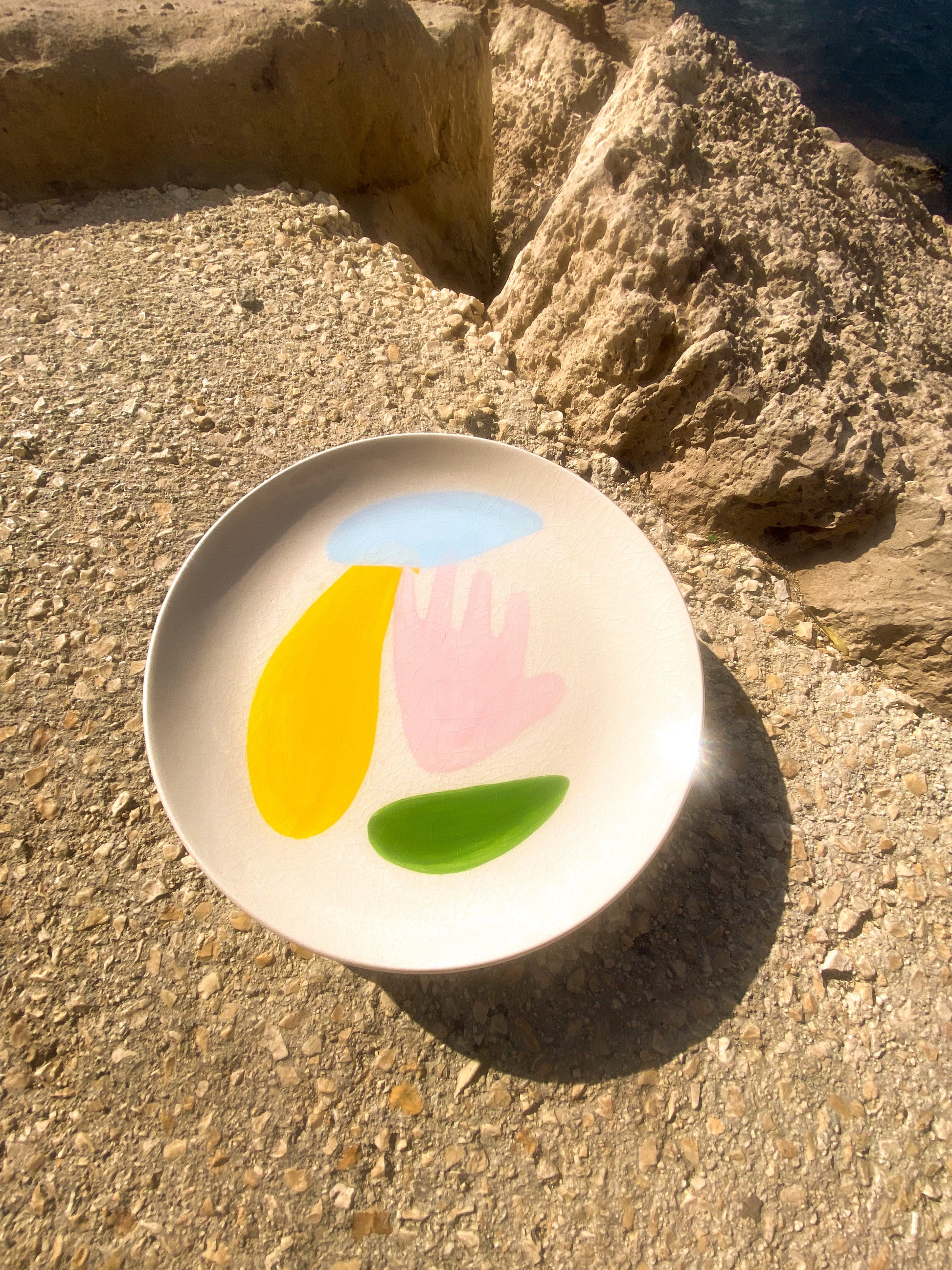 Pink hand- assiette - Sakina M&#39;sa