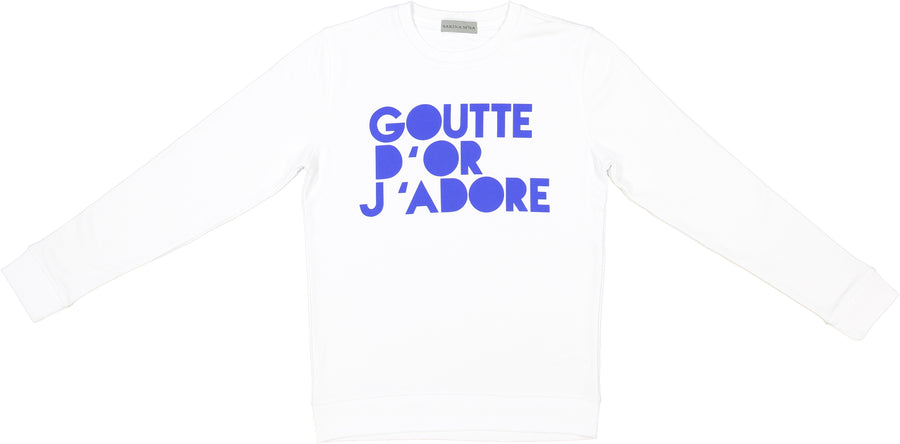 Sweatshirt Goutte d'Or J'adore - Blanc - Sakina M'sa