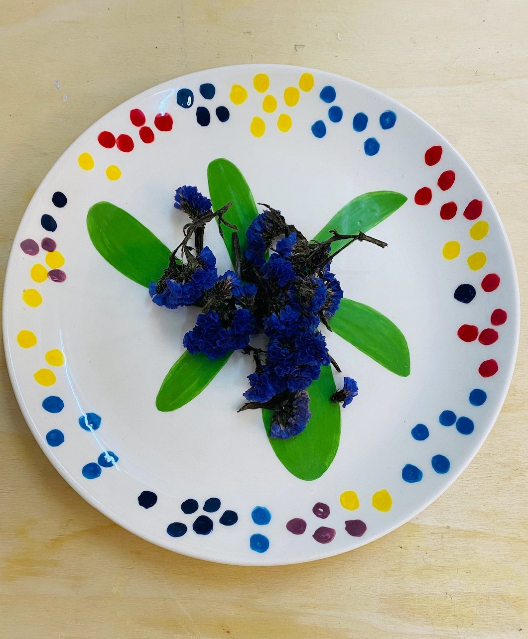 Toupie green- assiette - Sakina M&#39;sa